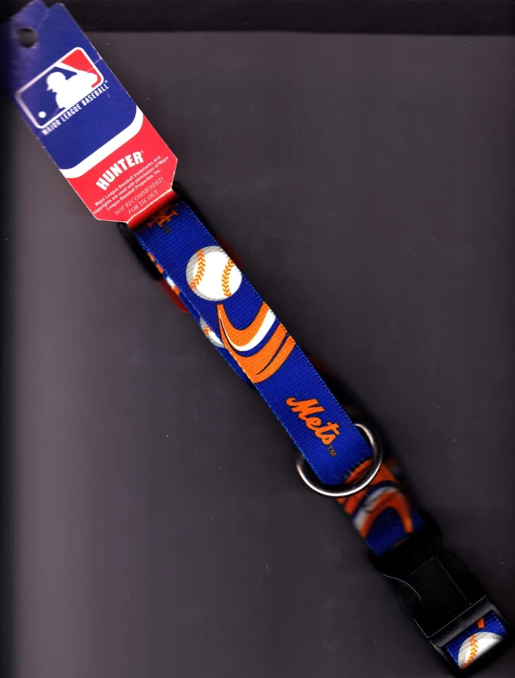 NEW YORK METS Baseball Dog Collar MLB Hunter Small Medium Large Sizes NY - Image 1 of 1