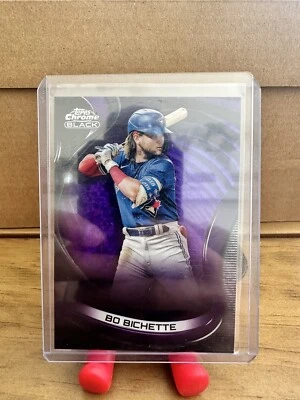 2022 Topps Chrome Black Bo Bichette Purple Diamond Refractor /150 - Image 1 of 2