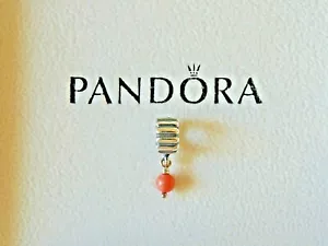 RARE PANDORA RETIRED Genuine Authentic Silver Charm bead Sept coral 79166 KO - Picture 1 of 4