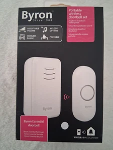 Byron DBY-22311 Wireless Portable Doorbell Set with 16 Melodies / 150m Range - Picture 1 of 3