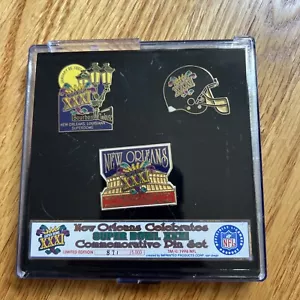 New Orleans Celebratea Super Bowl XXXI (31) Commemorative Pin Set. Mint - Picture 1 of 13