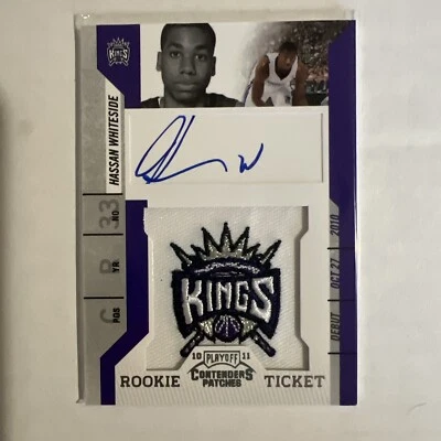 2010-11 Panini Hassan Whiteside Rookie Ticket Auto Contenders Patches #131 Kings - Image 1 of 3