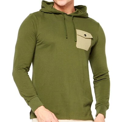 Polo Ralph Lauren 男式棉质网眼口袋套衫连帽衫(中等,绿色)80 美元 — 第 1/2 张图片