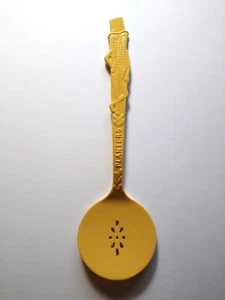 Erdnuss Vintage hellbraun Kunststoff Servierlöffel 50er Jahre Übertöpfe Erdnüsse Geschirr - Bild 1 von 4