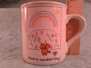 Vintage Hallmark Cards "Have a Rainbow Day!" Double Sided Mug Koala Bear Mouse - Picture 1 of 12