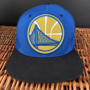 Cappello Golden State Warriors blu nero Mitchell & Ness regolabile misto lana - Foto 1 di 10