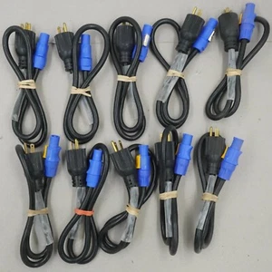 Neutrik NAC3FCA PowerCON To NEMA 5-15P 3-Foot 12 AWG Qty 10 - Picture 1 of 14