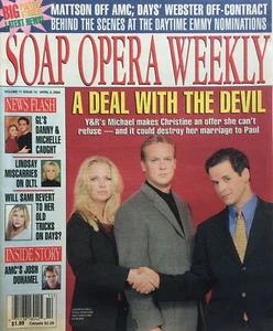 LAURALEE BELL DOUG DAVIDSON CHRISTIAN LE BLANC April 4, 2000 SOAP OPERA WEEKLY - Picture 1 of 2