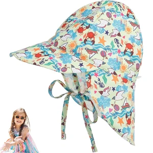 Kleinkind Sonnenhut UPF 50+ UV-Schutz Mädchen & Jungen Sommer Kappe Kinder Stran - Bild 1 von 6