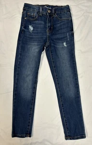 Jordache Skinny Jeans. Girls Size 7. Distressed Blue Jean. Adjustable Waist. - Picture 1 of 11