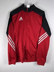 Adidas Felpa Rosso Nero Bianco Taglia S Uomo Sportiva Vintage Blue White Jacket - Foto 1 di 8