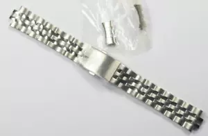 SEIKO 5 AUTOMATIK STAHL UHRENARMBAND 18MM GEBOGENE ENDEN FÜR GEHÄUSE 7S26-03V0 SNKL - Bild 1 von 6