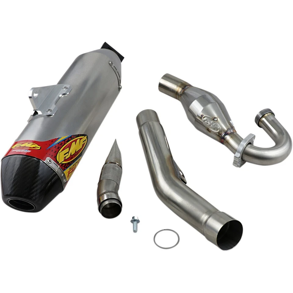 IMPIANTO COMPLETO SCARICO MARMITTA FMF CARBONIO KAWASAKI KX 250 F KXF 2019 2020 - Immagine 1 di 1