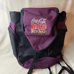 Coca-Cola Red Hot Summer Insulated Cooler High Sierra Backpack Thermos Purple - Picture 1 of 10