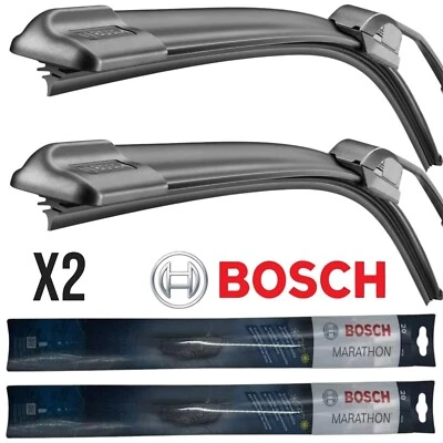 NOVO 2X CONJUNTO BOSCH Marathon 22" + 22" armadura climática feixe limpador lâminas para todas as condições climáticas - Imagem 1 de 4