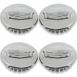 2 5/8" Cadillac ATS, CT4, CT5, CTS, XT5, XT6 Chrome Center Cap #23212548 set - Picture 1 of 3