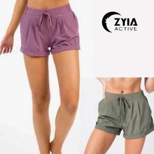Zyia Active Sommershorts - 2er-Konvolut - S oliv/Glyzinie 48 $/ea Bündchen Stretch - Bild 1 von 17