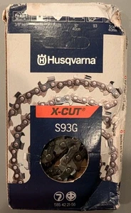 Husqvarna S93G 12" X-CUT Kettensäge Kette Halbmeißel, 3/8" Mini Teilung 0,050 Stärke - Bild 1 von 4