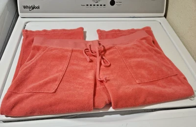 - Pantalones de tela de rizo Juicy Couture Vintage 2003 cargo era Y2K aspecto icónico talla M Foto 1 de 4