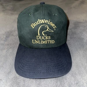 Cappello da baseball vintage Budweiser Ducks Unlimited verde/blu - Foto 1 di 12