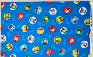 THOMAS the TANK ENGINE & FRIENDS Train Cotton Quilting Fabric 26½" x 44" ©2009 - Picture 1 of 4