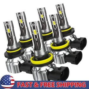 AUXITO Canbus H11 9005 LED 9006 Headlight Super Bright Bulbs High/Low Beam 2/4X - Picture 1 of 12