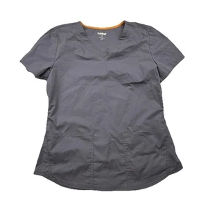 Scrubstar Damen Scrub Top Größe Small Grau Kurzarm V-Ausschnitt Taschen - Bild 1 von 6