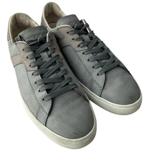 Tods Gray Leather “T” Sneakers Shoes Men’s Size UK 11 US 12 - Picture 1 of 11
