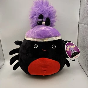 Nuevo Squishmallow Bella la Araña 8" Halloween Kellytoy Peluche Negro Rojo Etiquetas - Imagen 1 de 4