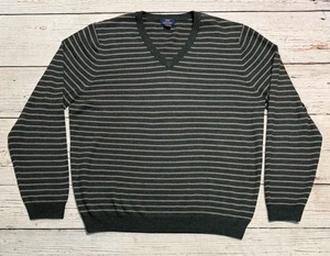 Brooks Brothers 346 Extra Fine Merino Wool Sweater Vest Striped Men’s Sz XL - Picture 1 of 13