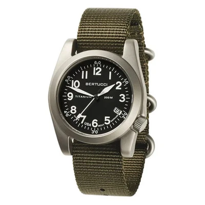 Reloj Bertucci A-11T Americana Defender para hombre correa de nailon oliva esfera de cuarzo negro Foto 1 de 3