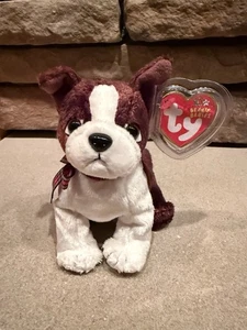 Ty Beanie Baby - SPORT der Boston Terrier Hund 6 Zoll NEU NEU MIT ETIKETT Stofftier Spielzeug - Bild 1 von 4