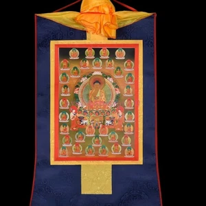 Statua Buddha Tibetano Thangka Sakyamuni 35 Buddista Pittura da Parete Decorazione - Foto 1 di 8