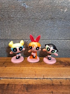 Figuras de colección Powerpuff Girls Bubbles Blossom Buttercup 2000 Cartoon Network - Imagen 1 de 3