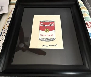ANDY WARHOL CAMPBELL'S “Black Bean” SIGNED LITHOGRAPH COA - Picture 1 of 3