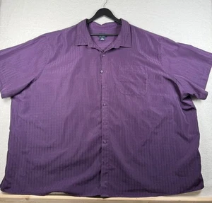 Camisa Harbor Bay HB Para Hombres 5 XL Púrpura Manga Corta Clásica Con Botones - Imagen 1 de 5