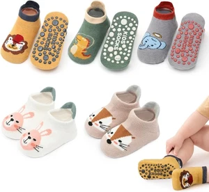 Angelikashalala 5 Paar Baby rutschfeste Socken,Anti Rutsch Babysocken with - Bild 1 von 7