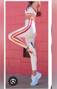 Splits59 Bianca Leggings Wms Größe M 7/8 Seitenstreifen High Waist Pull On sportlich  - Bild 1 von 9