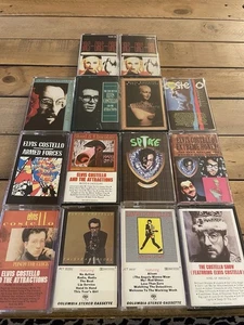 rare Elvis Costello 14 cassette tape LOT very best of Girls My Aim is True Punch - Picture 1 of 9