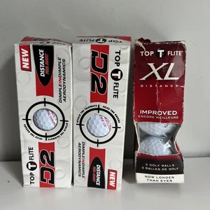 NEW Top Flite Golf Ball 3 Pack Lot Mixed READ 9 Balls D2 XL Distance Fire Away - Picture 1 of 6