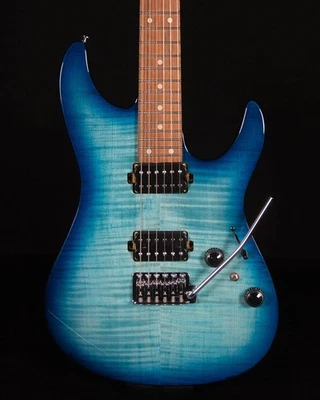 Ibanez AZ24S1F Flame Top Electric, Transparent Turquiose Burst - Image 1 of 4