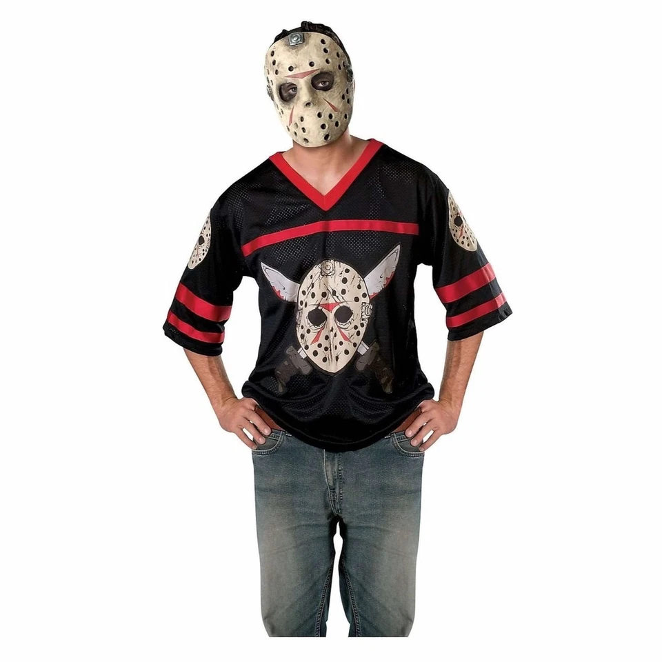 Camiseta de hockey de Jason Voorhees Friday The 13th película de terror disfraz para hombre Foto 1 de 1