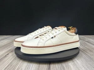Tenis informales Allen Edmonds ALPHA con cordones de cuero blanco para hombre talla 8,5 D, nuevos - Imagen 1 de 13