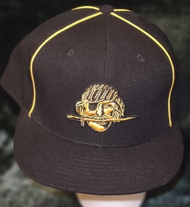 Vintage Look Pittsburgh Pirates Black/Gold Fitted Size 8 Hat American Needle - Picture 1 of 13