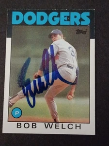 Bob Welch signed 1986 Topps - Dodgers - handsigniert - Bild 1 von 1