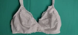 WARNER'S VINTAGE TOUCH WIRELESS 38C WEISS JACQUARD FLORAL LEICHT GEFÜTTERT 02010... - Bild 1 von 16