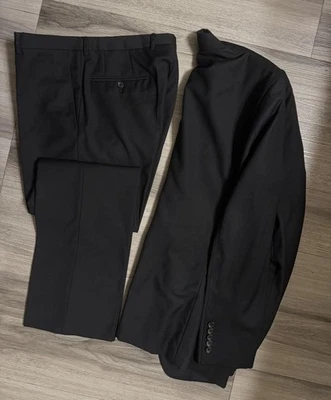  Terno masculino Gucci Tom Ford Era preto lã maciça 40R fino W 33X32  - Imagem 1 de 4