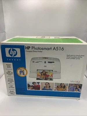 HP Hewlett Packard Photosmart A516 Printer Factory SEALED Hard To Find See Pics - Image 1 of 4