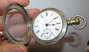 Antique 1884 Waltham Model 1877 Grade "STERLING" 18s 7j LEVER SET Pocket Watch - Picture 1 of 11