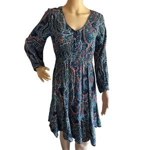 Maeve by Anthropologie Maplewood Neon Dress Paisley SMALL - Picture 1 of 9
